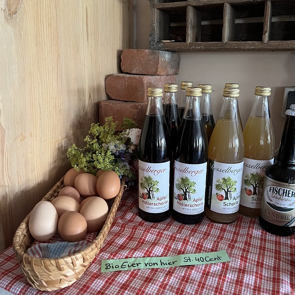 regionale produkte eier saft bier